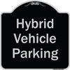 Signmission Designer Series-Hybrid Vehicle Parking Black & Silver Heavy-Gauge Aluminum, 18" x 18", BS-1818-9835 A-DES-BS-1818-9835